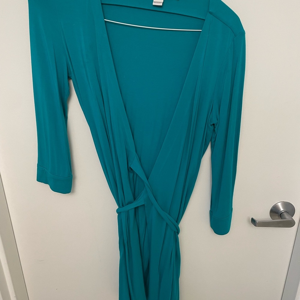 Aqua Diane Von Furstenberg wrap dress